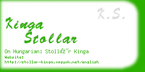 kinga stollar business card